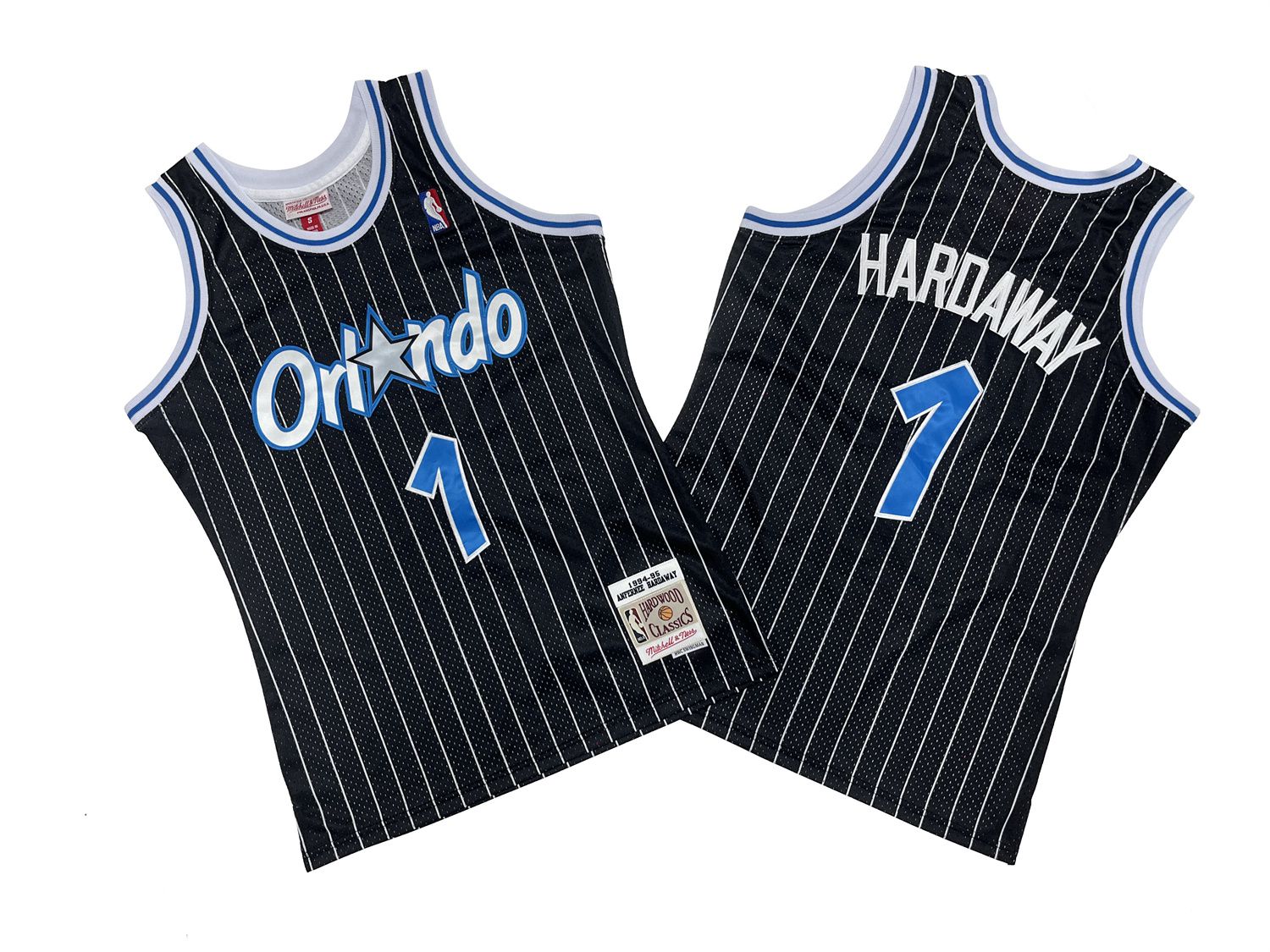 Men Orlando Magic #1 Hardaway Black Throwback NBA Jersey->orlando magic->NBA Jersey